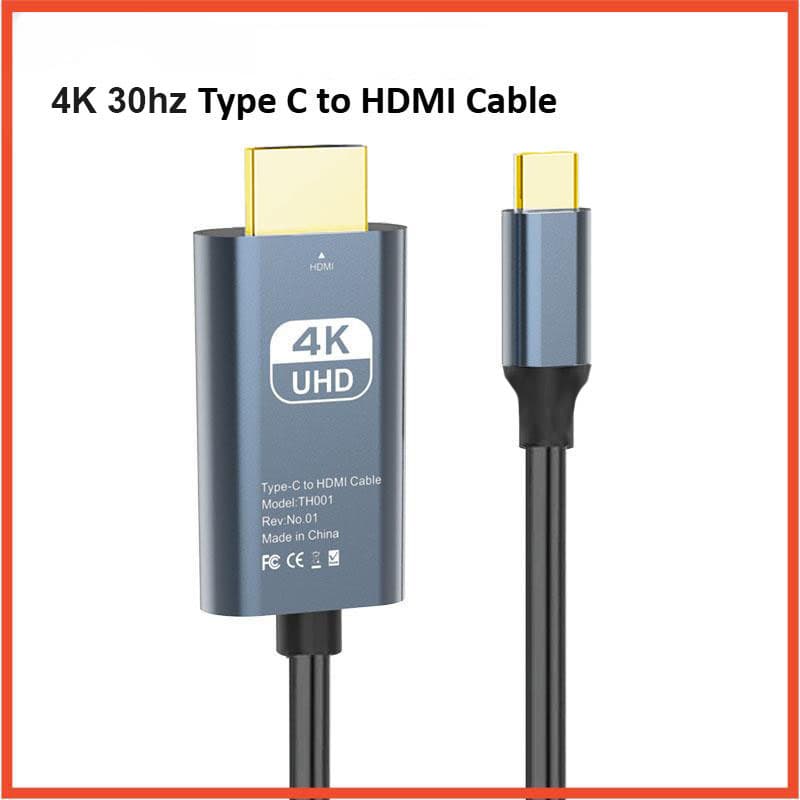 Adaptador De Cabo USB-C 4K Para HDMI Conversor Laptop PC Phone TV Pro 4K