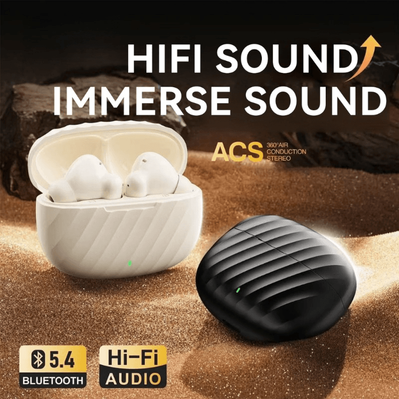 Fones de Ouvido 2026 Fones Bluetooth Sem Fio Cancelamento de Ruído ANC Fones Esportivos Graves HiFi Sons Mãos Livres
