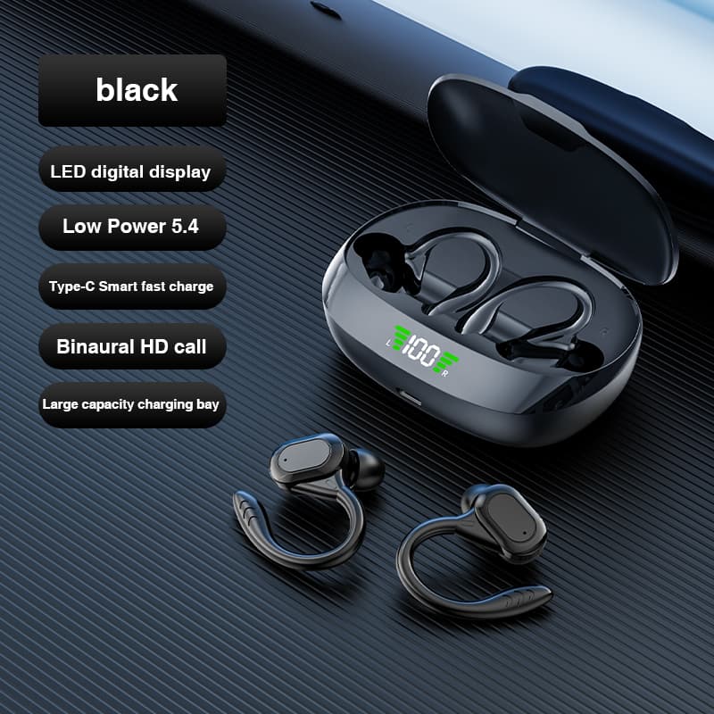 S730 Fones De Ouvido Bluetooth Sem Fio Esportivos À Prova D'água HiFi Som Estéreo Orelha Dupla Display Digital Sobre A M