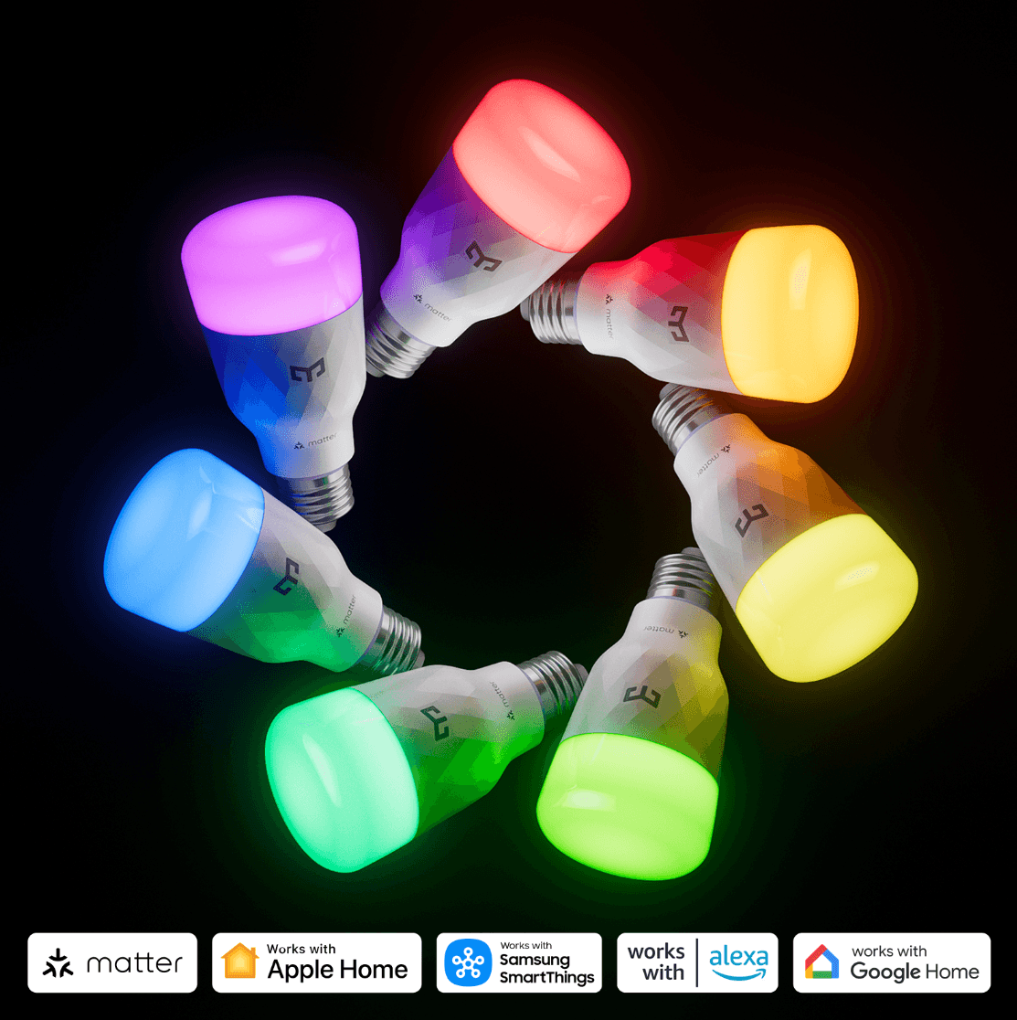 Yeelight Lâmpada Inteligente D1 E27 RGB LED Luz Lâmpada de Quarto Luz Decoração de Quarto de Jogos Tópico Apple Home