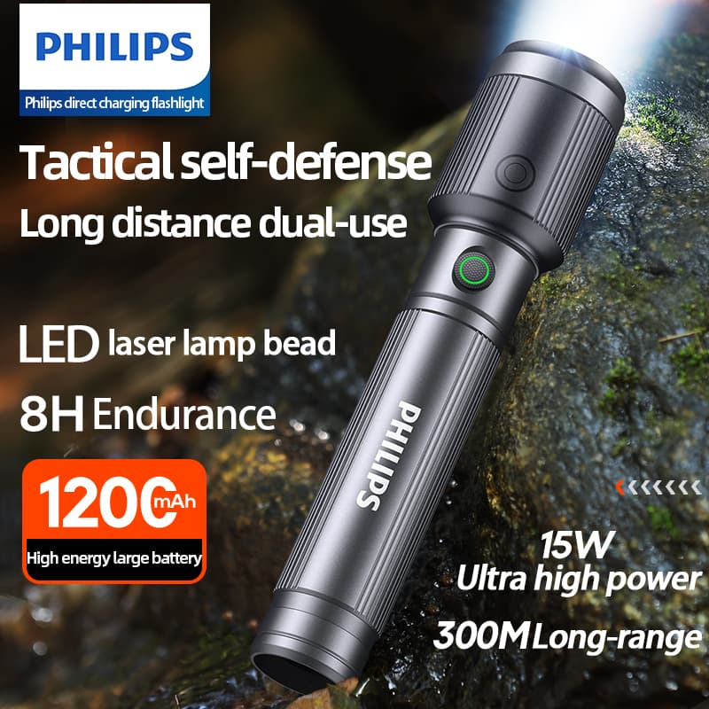 Philips SFL2141 Zoom Lanterna Quatro Modos De Escurecimento Infinito Luz Forte Recarregável Para Acampamento Ao Ar Livre