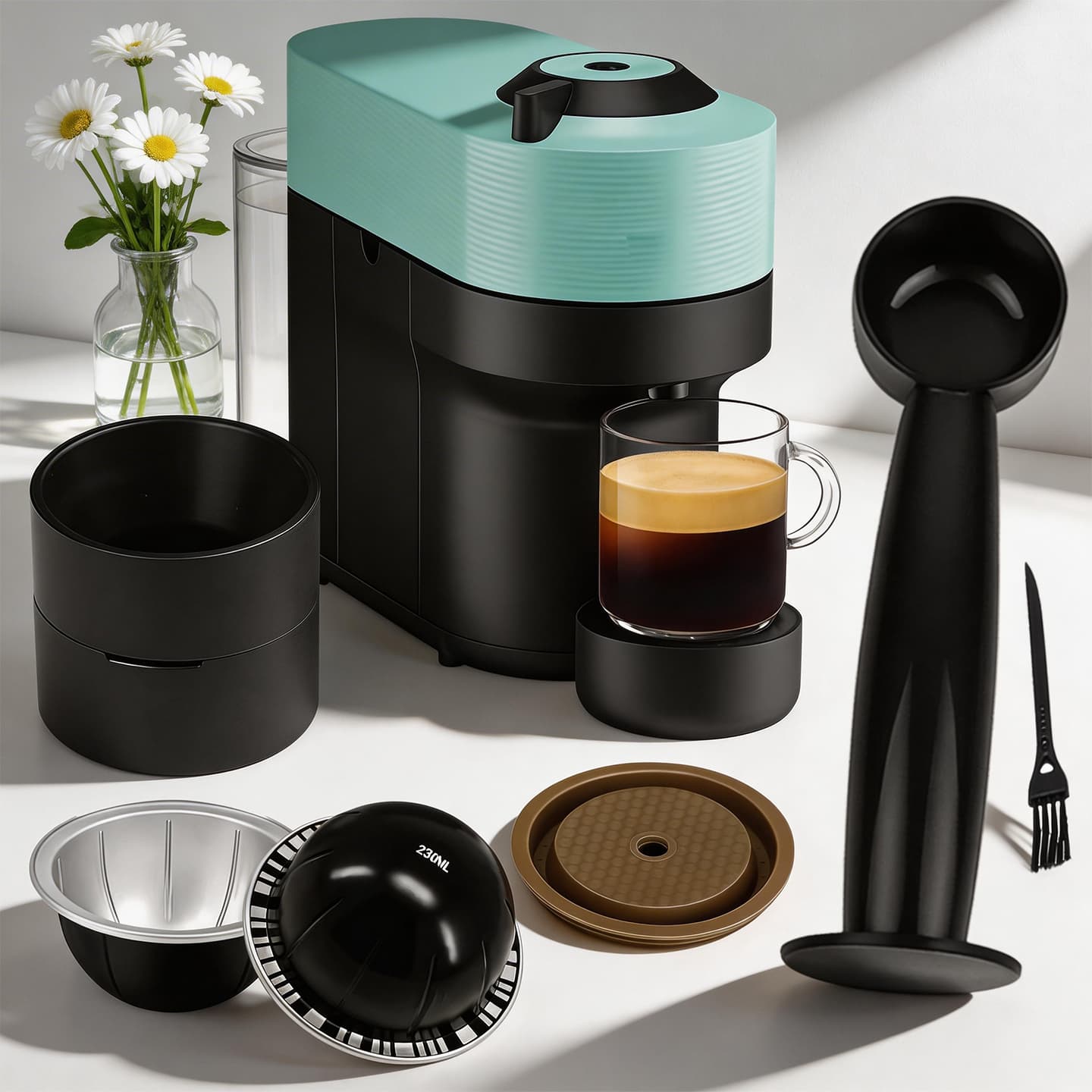 Conjunto de Cápsulas de Café de Silicone Reutilizáveis Kit de Preparação de Cápsulas de Espresso para Armazenamento em
