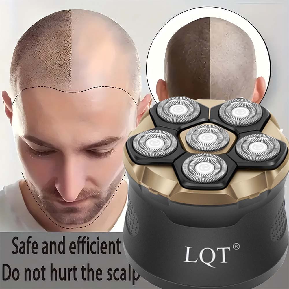 Barbeador Elétrico Sem Fio Masculino LQT , Adequado Para Cabeças Carecas , LED , Adsorção Magnética . Conveniente Limpez