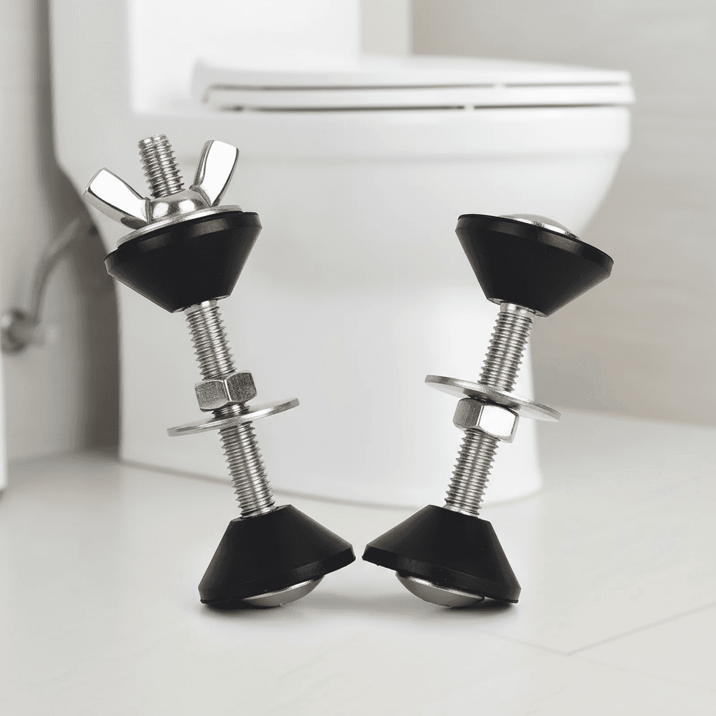 Kit de Ferragens Universal para Fixação de Caixa de Descarga de Vaso Sanitário - 2 Parafusos Extra Longos de Aço