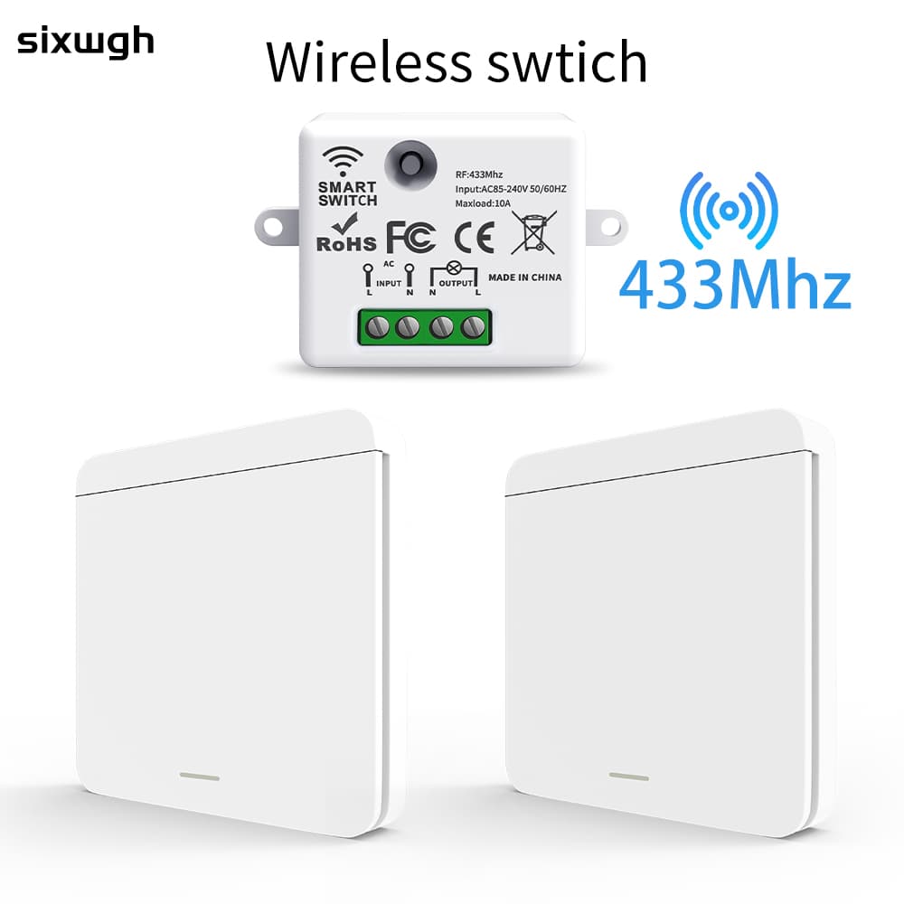 Conjunto de Interruptores Sem Fio RF433Mhz Interruptor inteligente DIY controle remoto