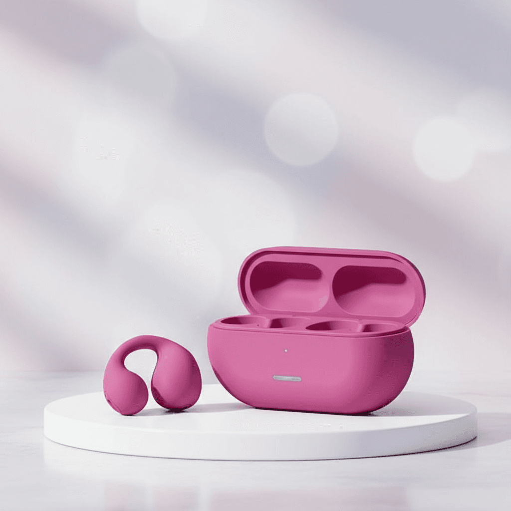 Fones de ouvido sem fio T75 com Bluetooth 5.3 e design clip-on, música, cancelamento de ruído, chamadas HD, fones para