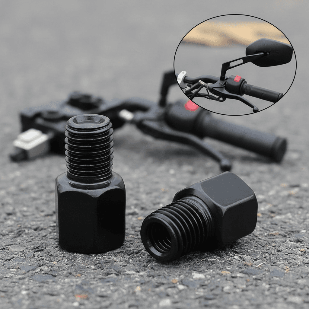 Adaptador de parafuso de espelho retrovisor de motocicleta de 8mm para 10mm