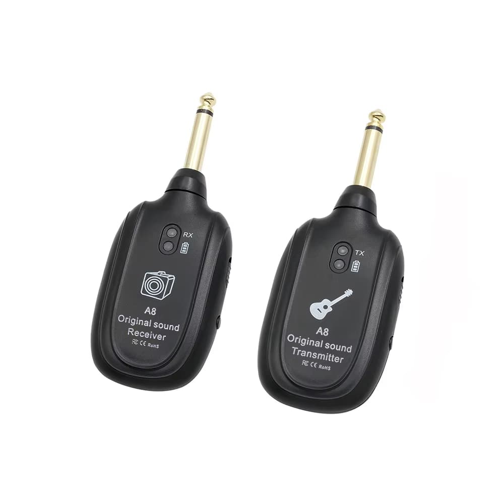 Sistema Sem Fio para Guitarra Miwayer A8 UHF/Transmissor e Receptor Sem Fio para Guitarra Elétrica/Baixo com Bateria