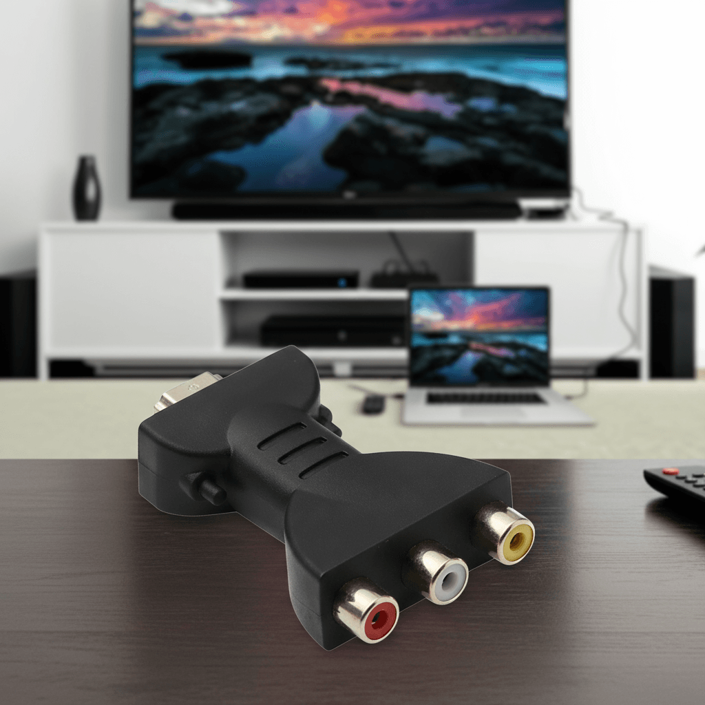 Sinal Digital AV 1080p HDMI para VGA Conversor HDMI para AV Adaptador Cabo 3RCA