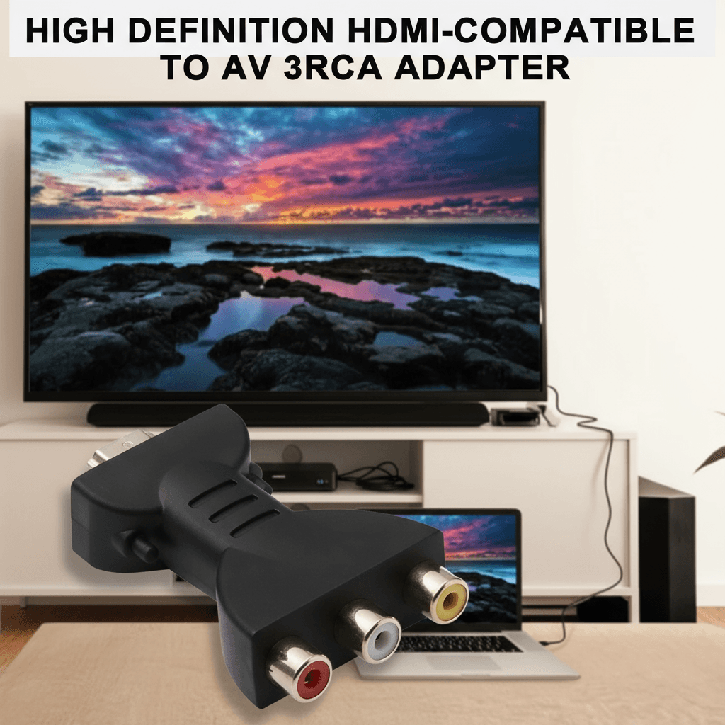 Adaptador HDMI para VGA, Conversor HDMI para AV 3RCA 1080p Sinal Digital AV