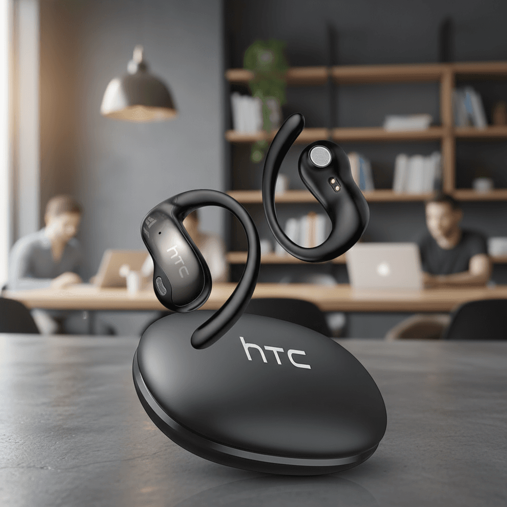 HTC NE19 Fones de Ouvido Bluetooth 6.0 HiFi Estéreo AI Tradução Impermeáveis Alta Qualidade Sem Fio