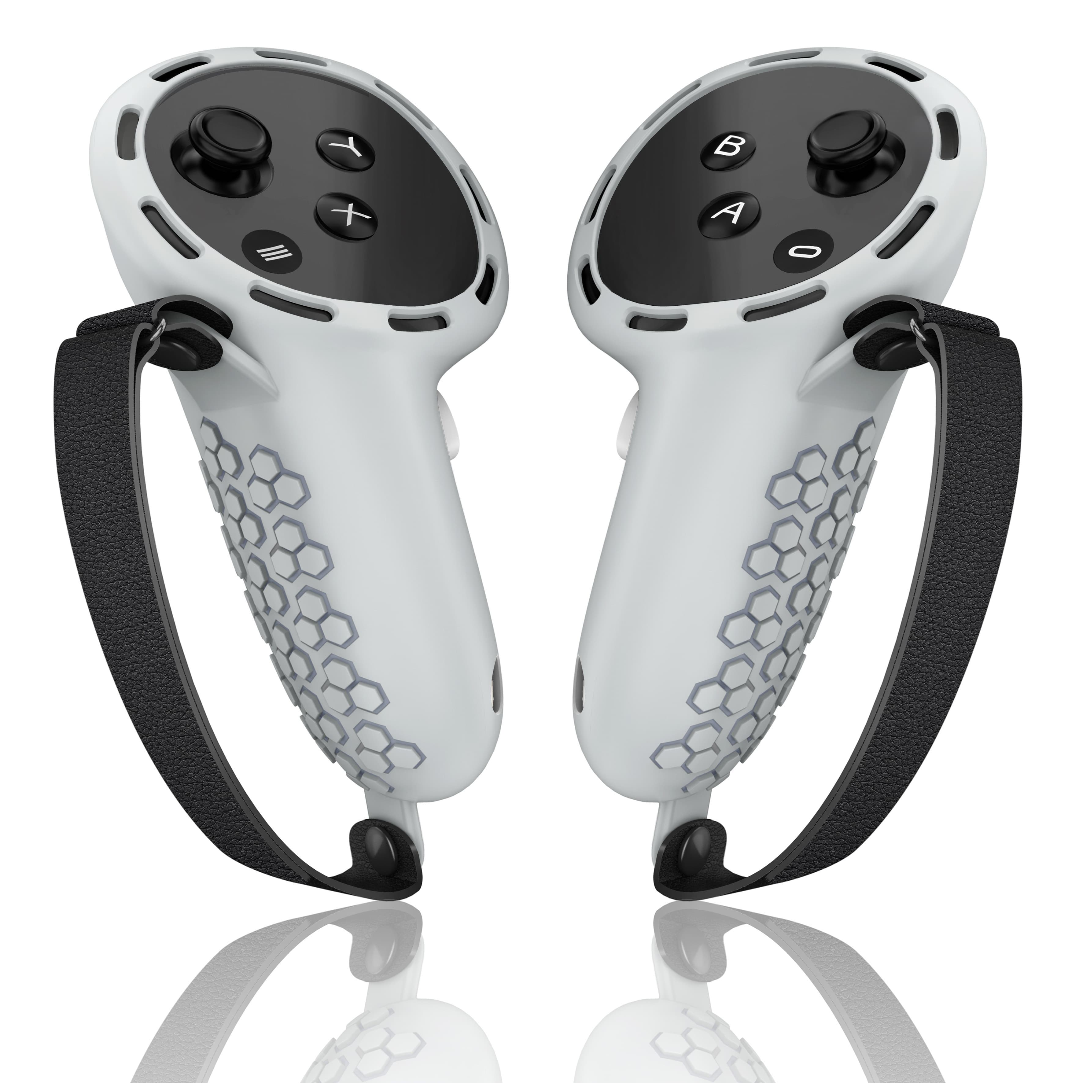 Controlador de silicone para Oculus Quest 3/Quest 3s, capa protetora para controlador com alça ajustável antiderrapante