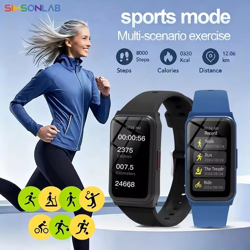 Para Banda 8 Novo Smartwatch Relógio Inteligente Esporte Saúde Monitoramento Do Sono Controle De Música
