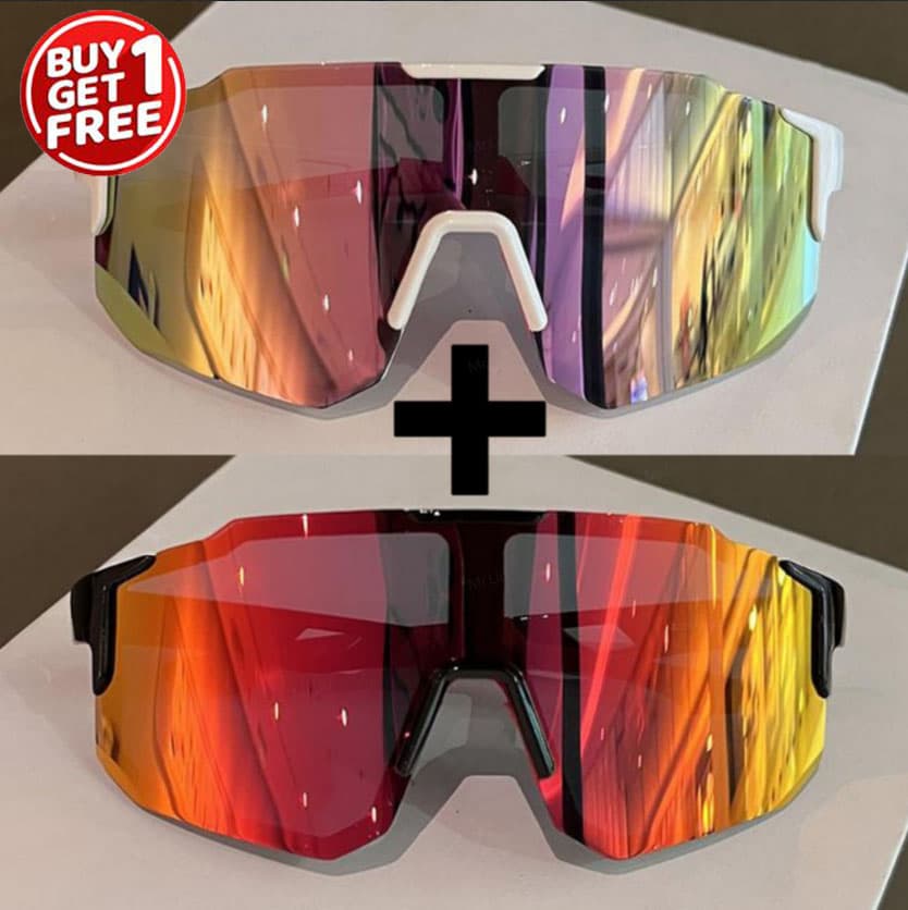 Compre 1 Leve 2 - Óculos Esportivos à Prova de Vento UV400, Ideais para Ciclismo, Esqui e Direção
