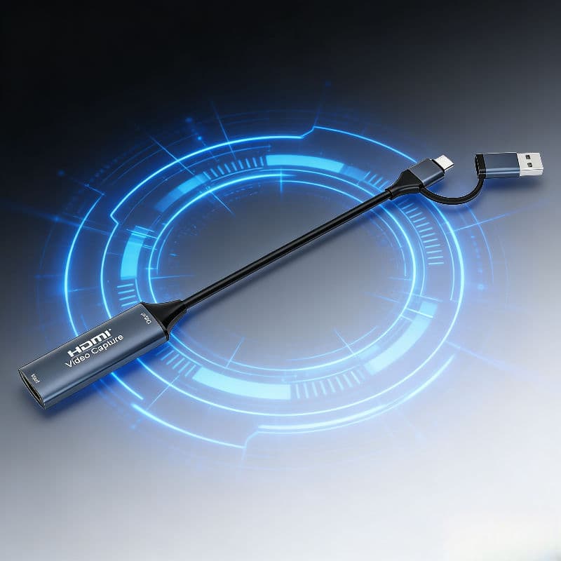 Adaptador De Captura De Placa Vídeo USB-C Para HDMI 4K 30Hz PC