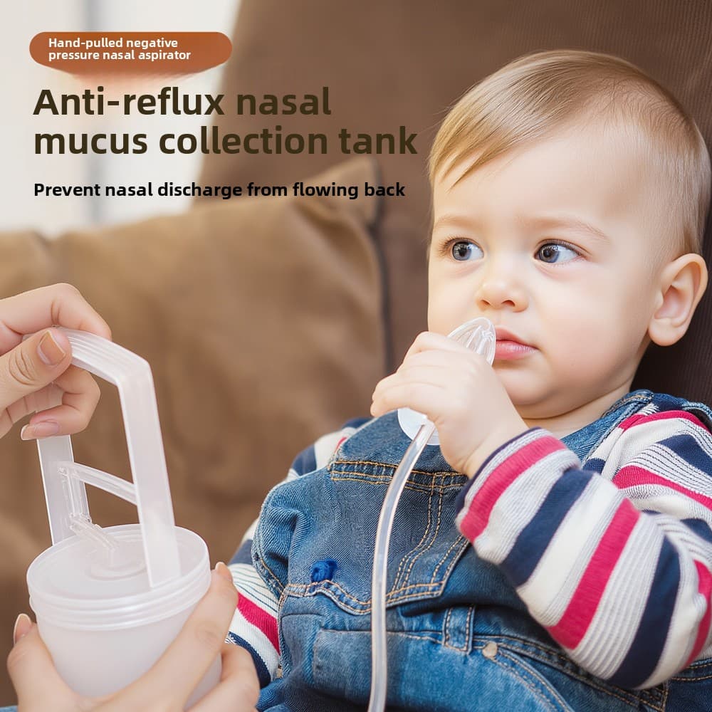 Aspirador nasal manual silencioso e potente para bebés: seguro, ergonómico e fácil de usar