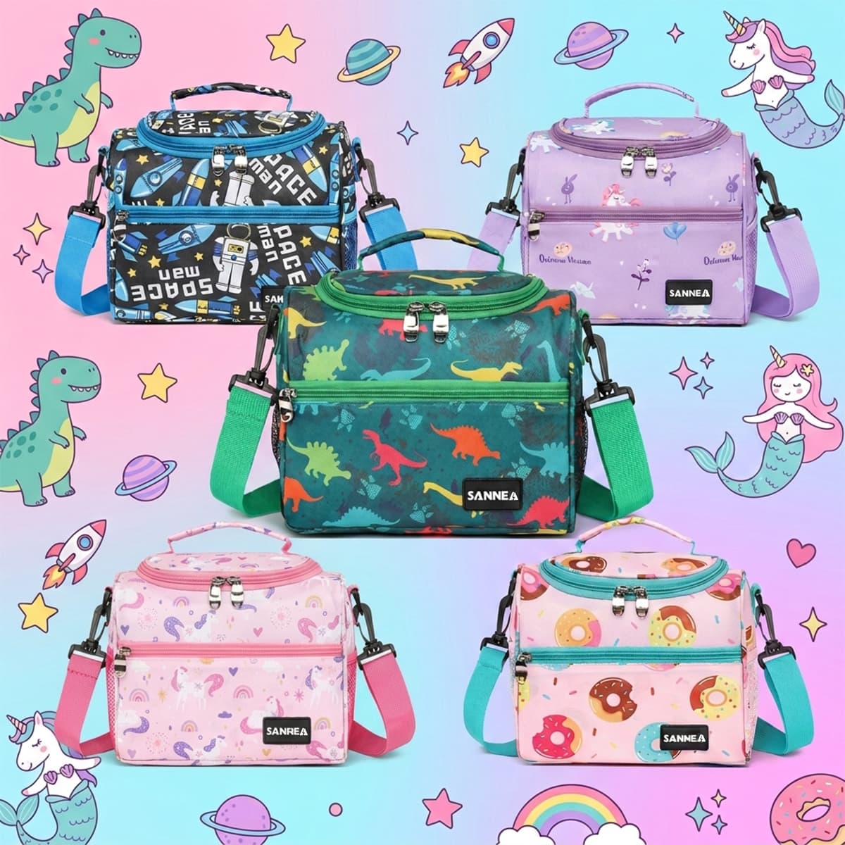 Bolsa Térmica Bento de 5L para Lanche, Térmica de Tecido Oxford, Bolsa Tote para Piquenique, Transporte à Mão ou