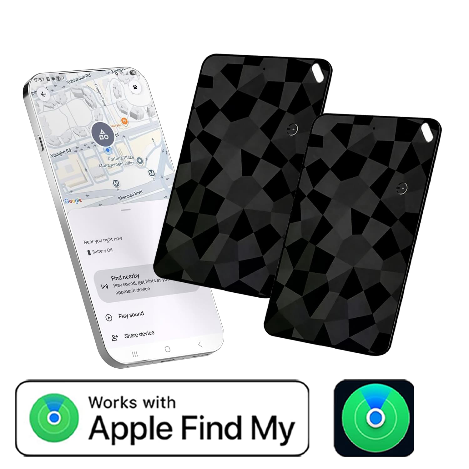 Air Tag Carteira Rastreador Cartão IP68 À Prova Dip68 Água Bluetooth Carteiras Inteligentes Localizador Apple Encontrar
