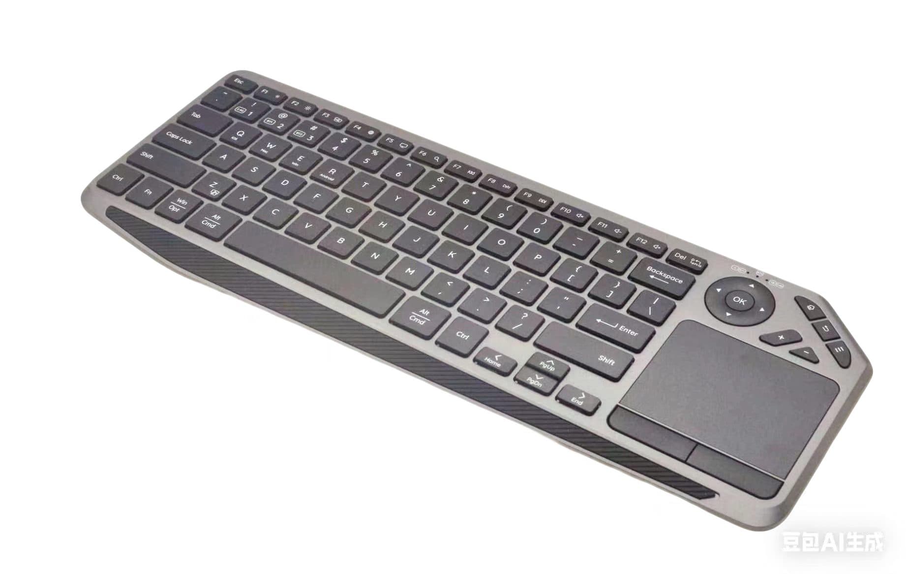 Teclado Touch para TV sem Fio Bluetooth/2.4G com Controle Multimídia e Touchpad Integrado, Teclado HTPC para TV