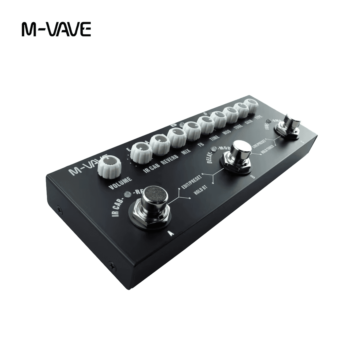 M-VAVE Cube Baby Pedaleira de Efeito de Guitarra Recarregável, Multi Efeitos Sonoros Simulador de Gabinete IR para