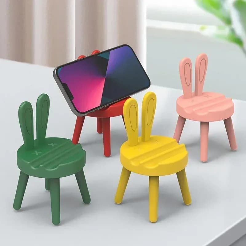 Suporte de Celular Fofo em Forma de Cadeira, Suportes para Celulares para Mesa, Acessórios para Celular