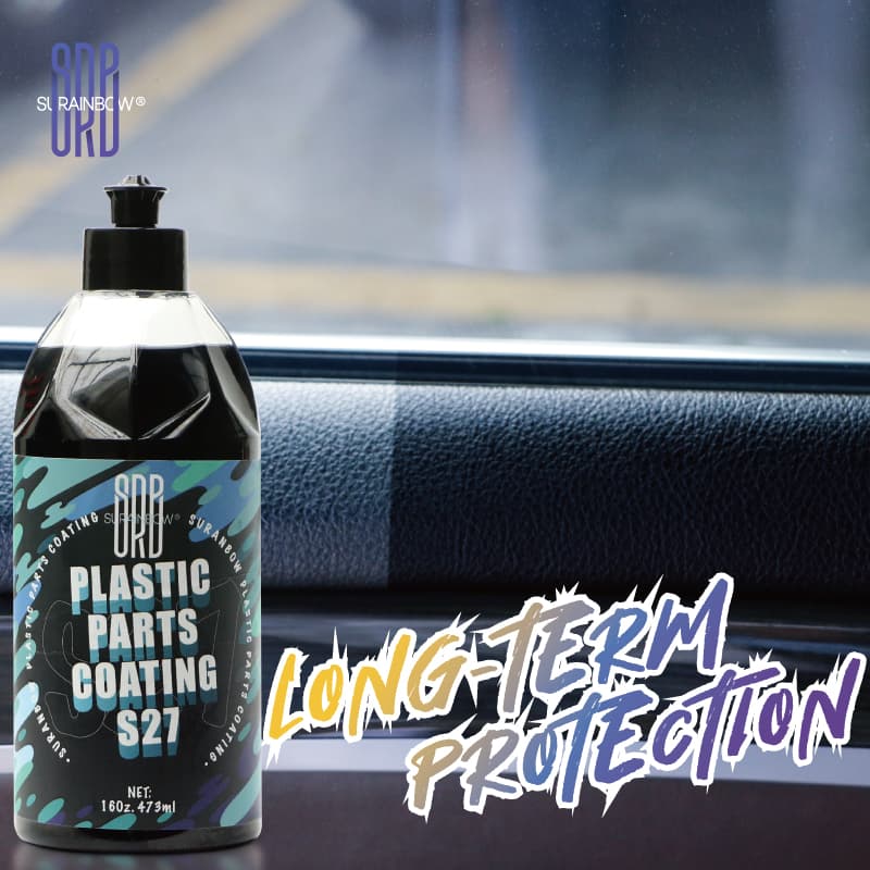 SURAINBOW Cuidado Automotivo Spray Brilho Plástico Restaurador de Brilho Duradouro Proteção UV Externa e Interna para