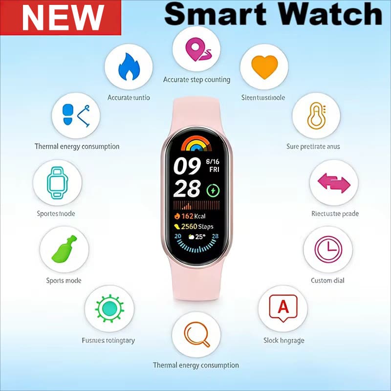 Smartwatch 1,62 Display - Monitor de Sono, Rastreador Esportivo Fitness, Contador de Passos, Notificações, À Prova