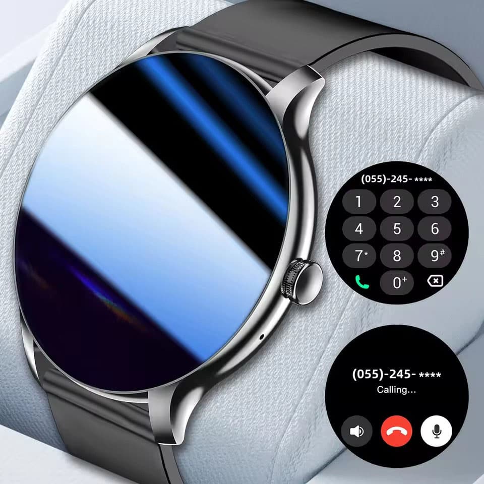 Relógio inteligente esportivo Bluetooth para chamadas, reprodução de música, monitoramento de condicionamento físico,