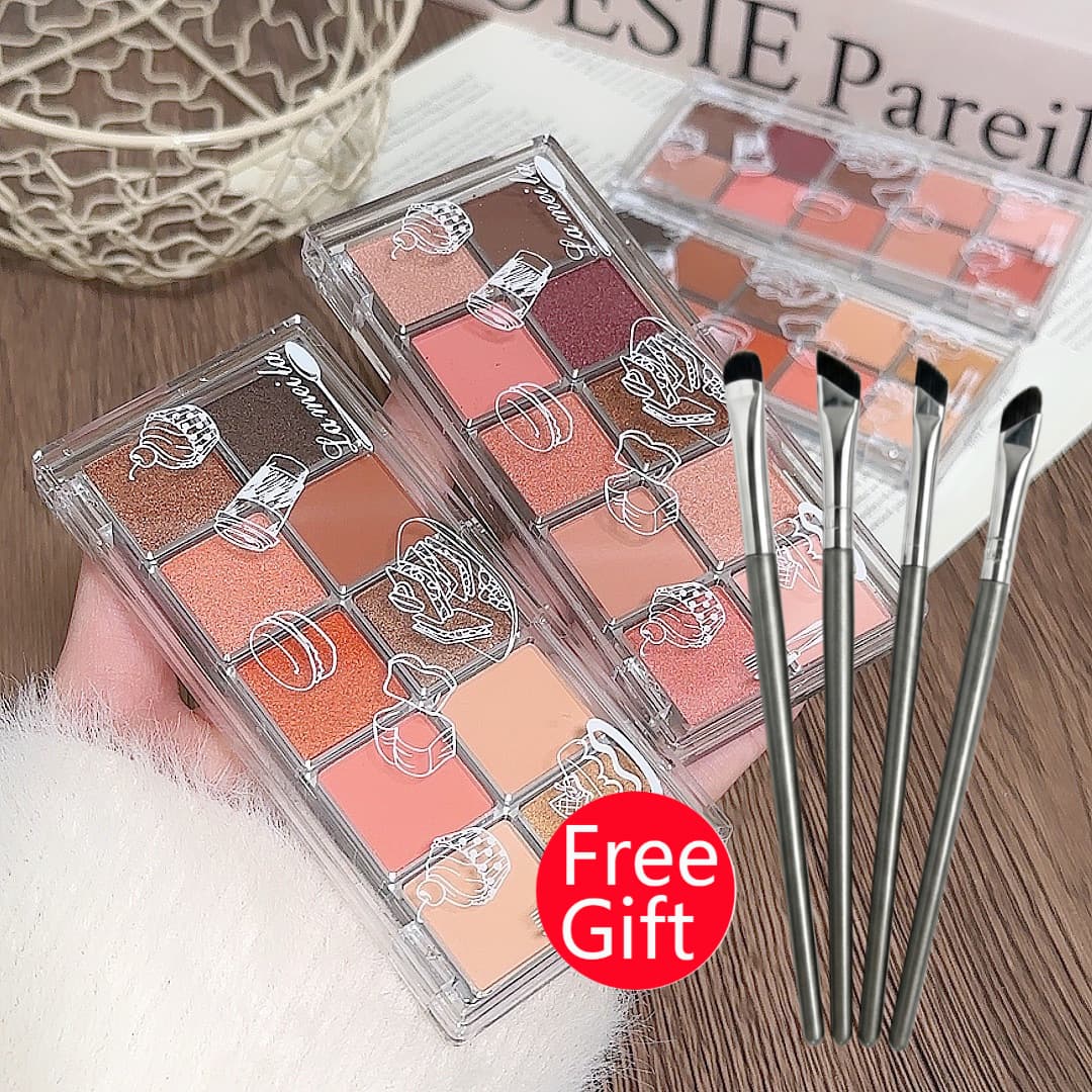 Paleta De Sombras LAMEILA De 10 Cores – Tons Doces Foscos E Brilhantes De Longa Duração Cosméticos De Alto Pigmento Para