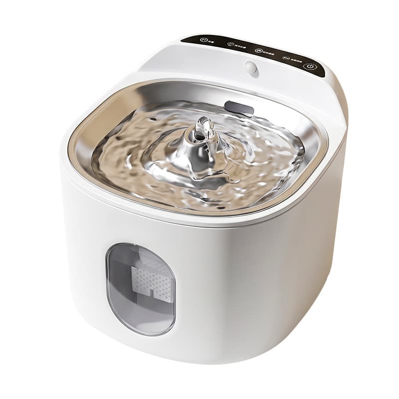 Fonte De Água Sem Fio Para Animais De Estimação 5000mAh 4L De Aço Inoxidável Cães E Gatos