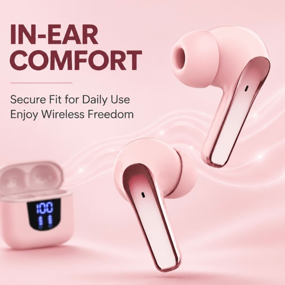 Fones de ouvido intra-auriculares fosco de quatro cores, fones de ouvido com display de LED, fones de ouvido diários de