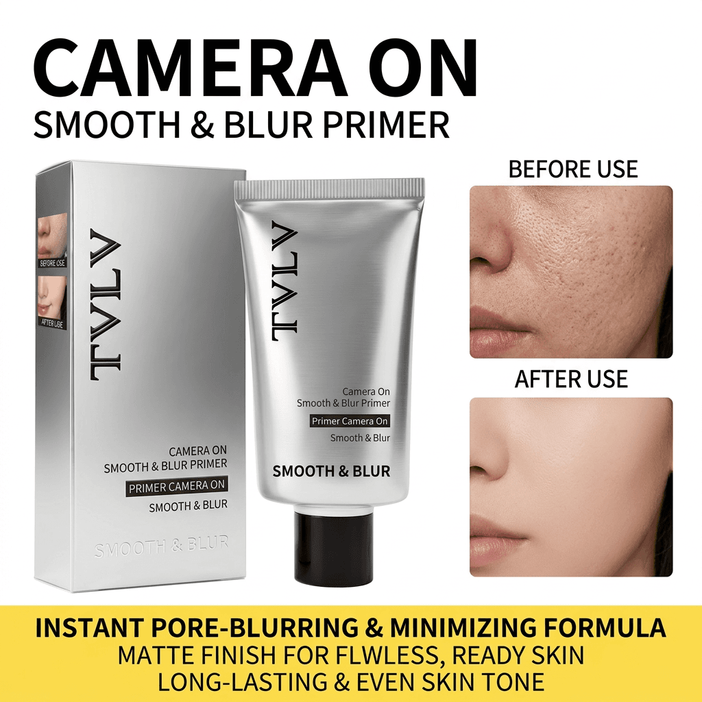 Primer Preenchedor de Poros Invisível TVLV - Corless, Clareador, Hidratante, Base de Maquiagem Natural Impecável