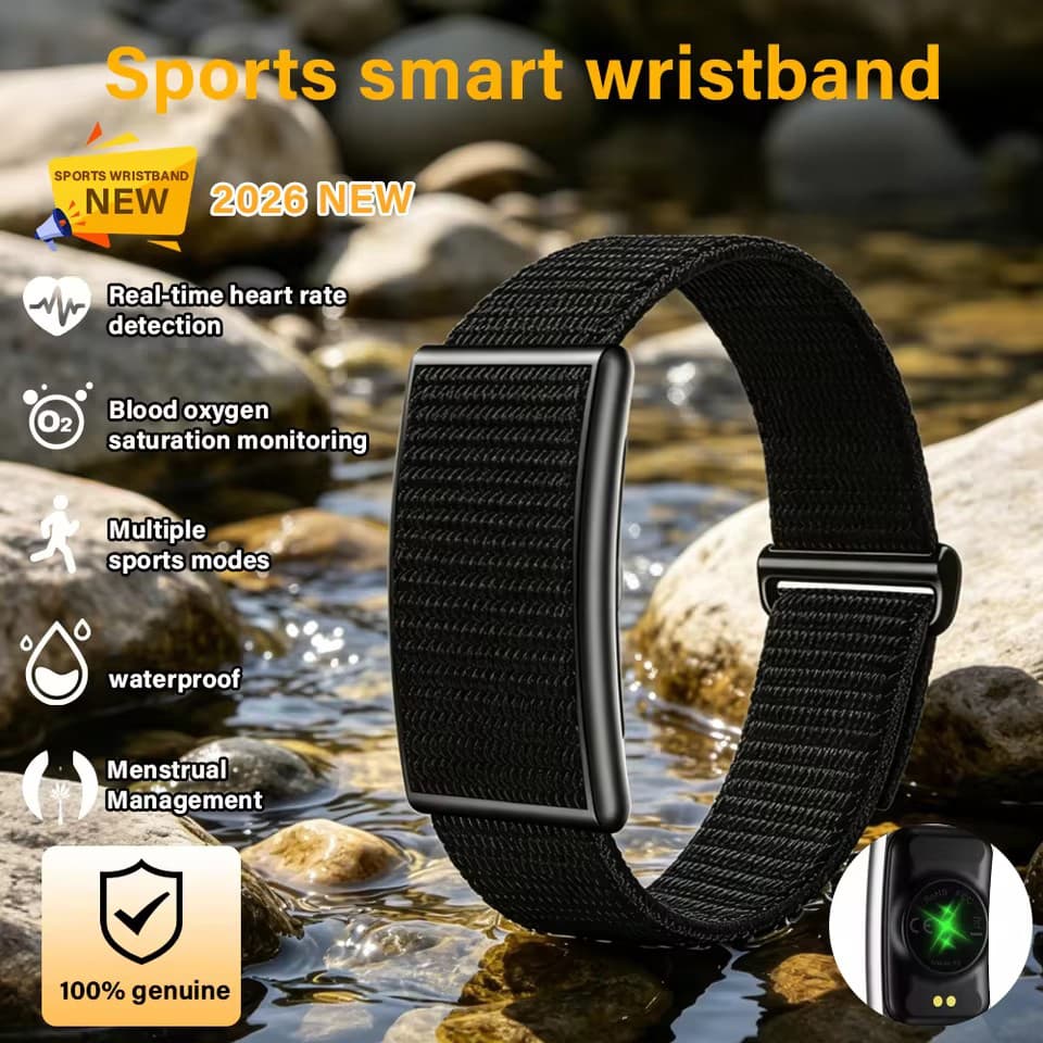 Novo Smartwatch Masculino sem Tela, Esportivo Externo, Monitor de Frequência Cardíaca, Resistente à Água, Compatível com