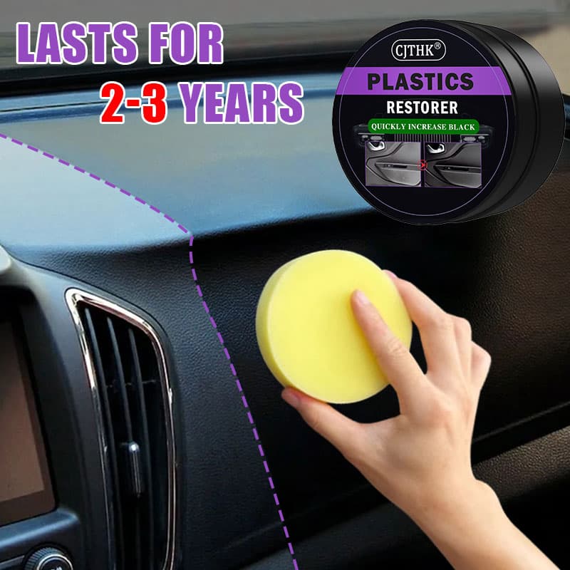 Restaurador de Plásticos para Carro Preto Brilhante, Renovação de Couro e Painéis Internos, Cera de Revestimento Agente