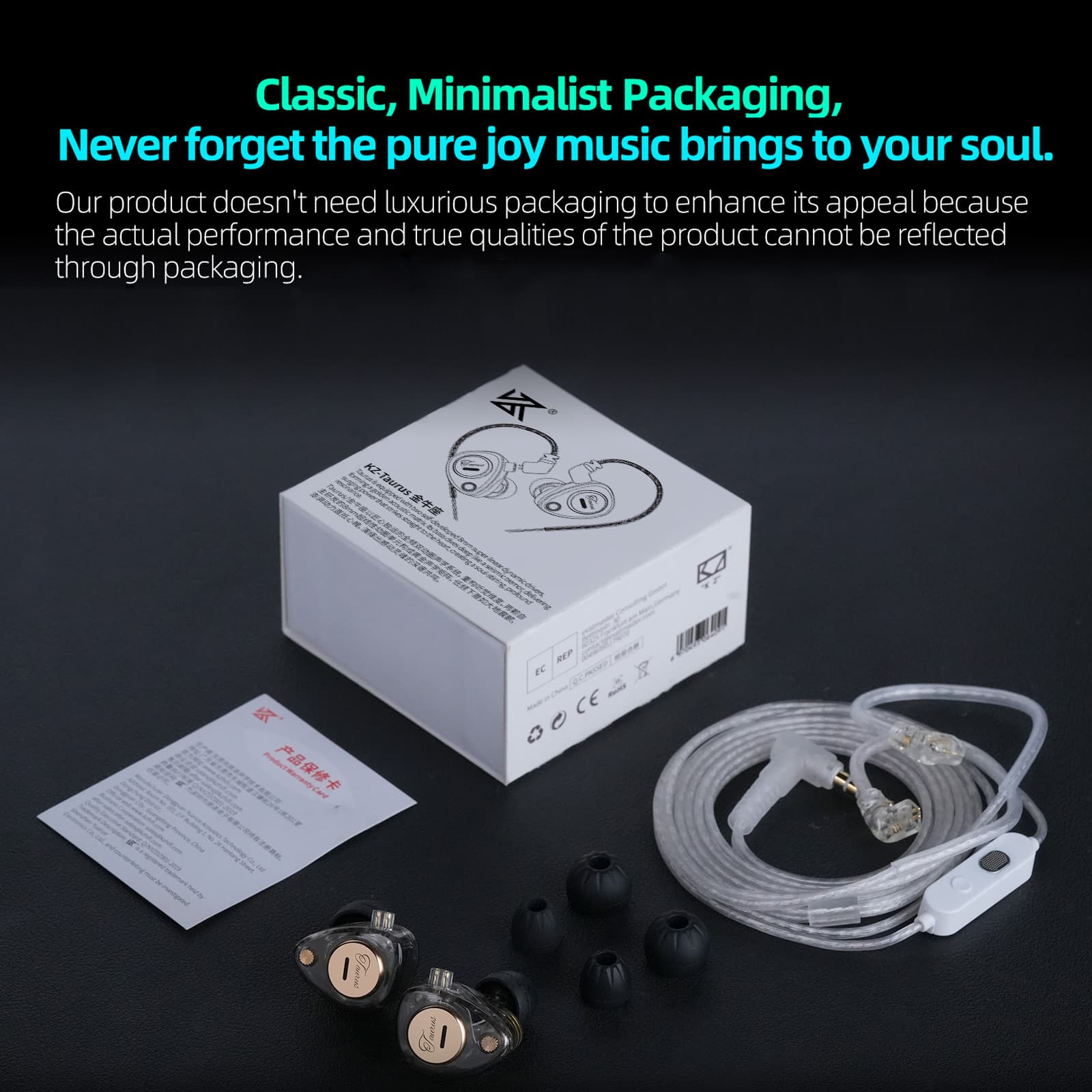 KZ Taurus Fones De Ouvido Duplos Driver Dinâmico IEM Intra-Auriculares Monitor Com Fio Condensador Microfone Cabo Removí