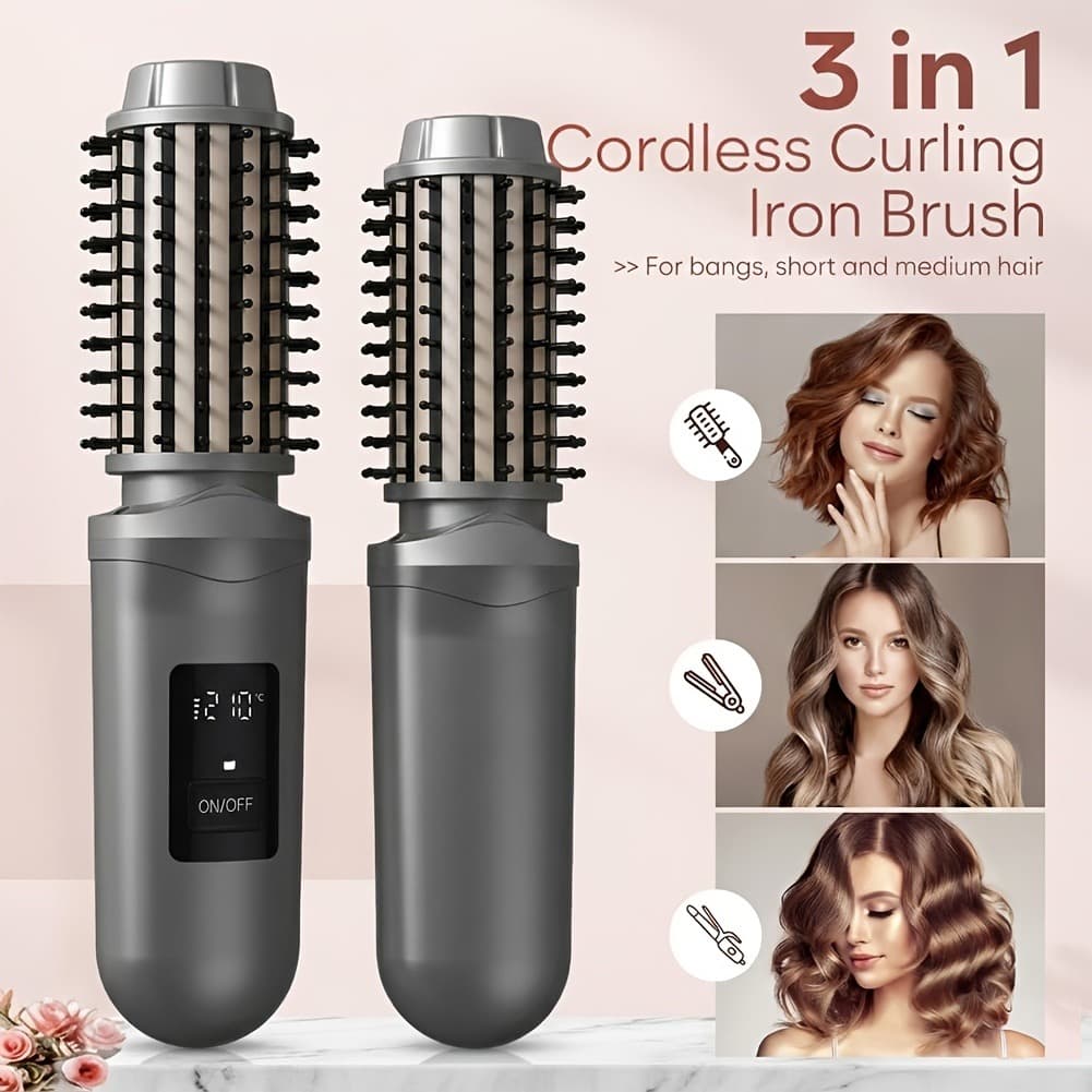 Pente de Modelar Sem Fio, Ferramenta Portátil de Cabeleireiro, Modelador, Alisador e Condicionador de Cabelo,