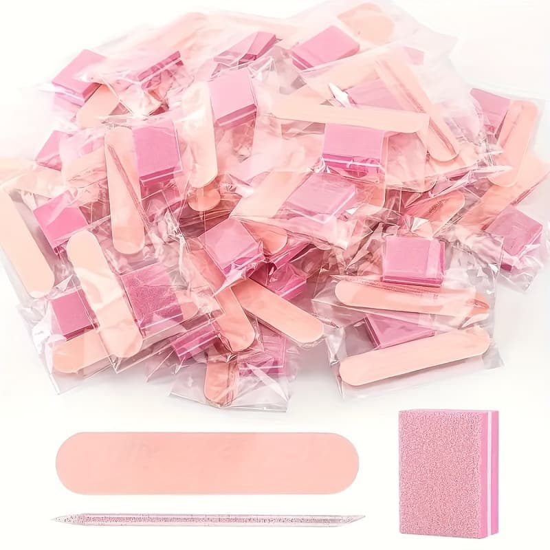36 conjuntos de kit de manicure descartável, pacote individual, kit de unhas, conjunto de manicure com mini lixa de
