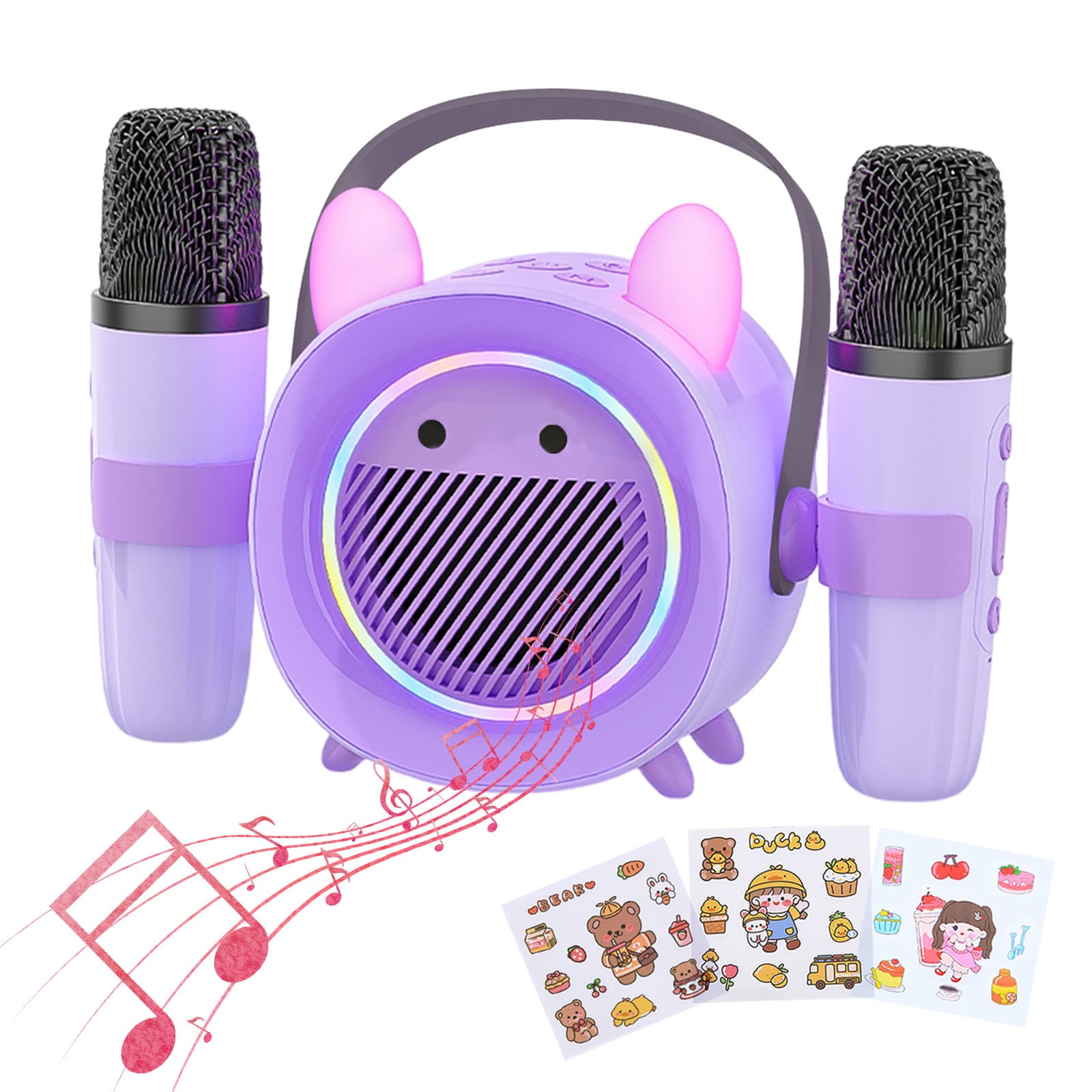 Mini Caixa de Som Bluetooth Karaoke com Flash Wireless