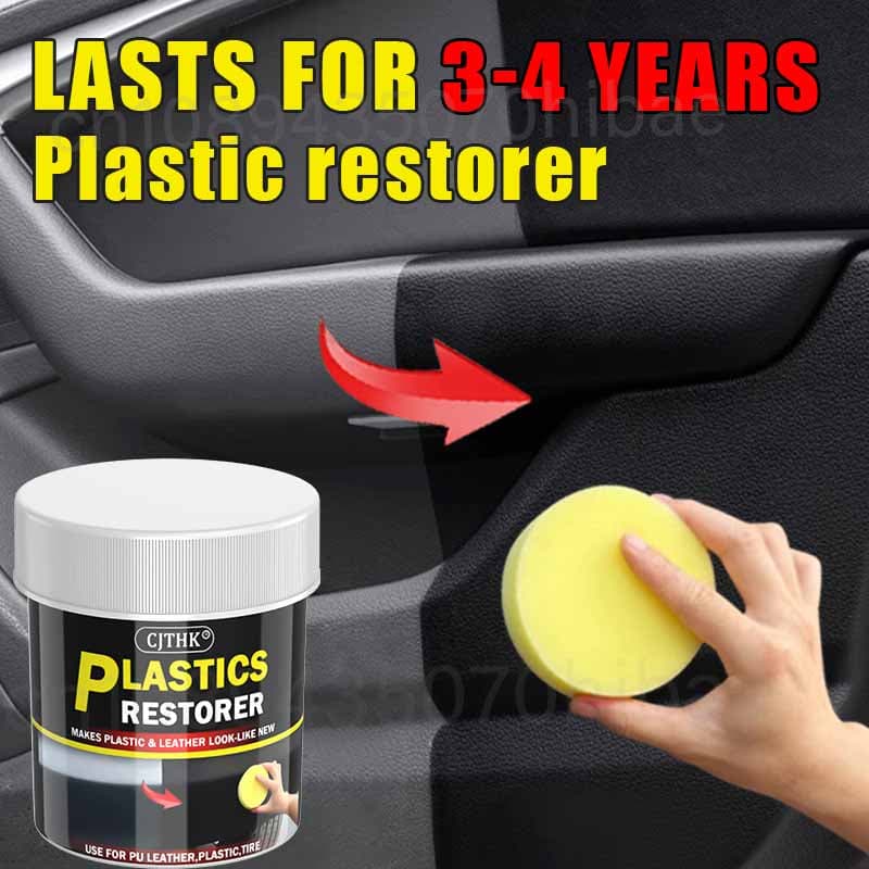 Restaurador de Plástico de Carro Retorno ao Preto Brilhante Creme de Reparo de Couro Painel de Instrumentos Pasta de