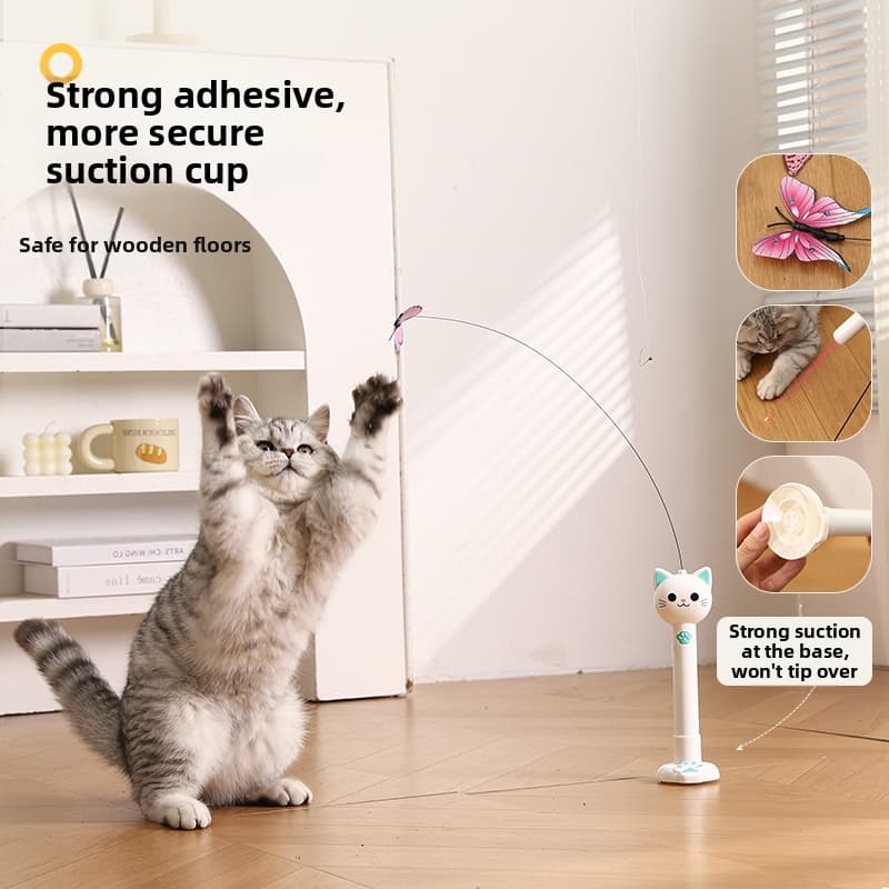 Brinquedo para gato, varinha de provocar automática elétrica, entretenimento para gatos preguiçosos, dispositivo de