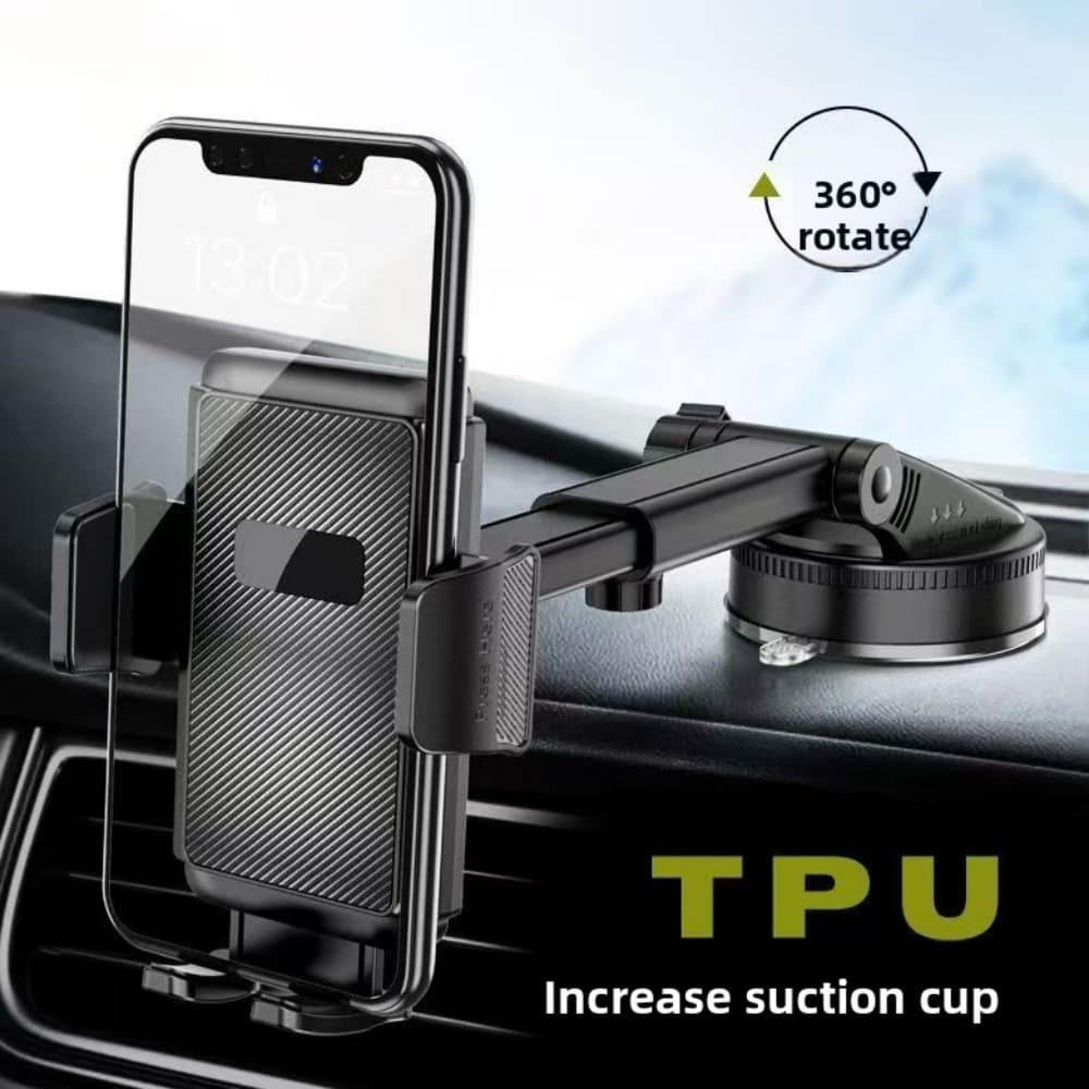 Suporte Universal de Ventosa para Celular Veicular 360° para Para-brisa e Painel de Carro, Suporte de Fixação para