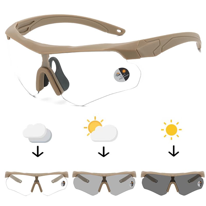 Óculos De Sol Esportivos Fotocromáticos Uv400 Visão Noturna Homens Mulheres Para Ciclismo E Pesca