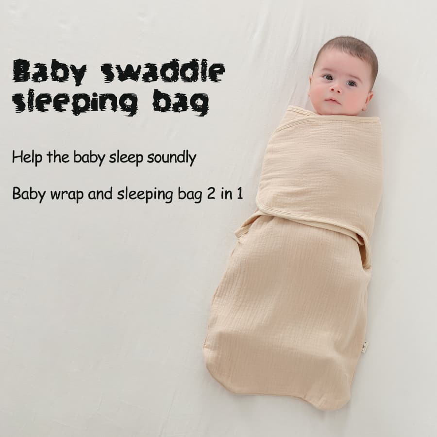 Saco De Dormir De Gaze Para Bebê , Cobertor De crepe De Algodão Puro , Adequado Berços , Primavera , Outono E Inverno ,