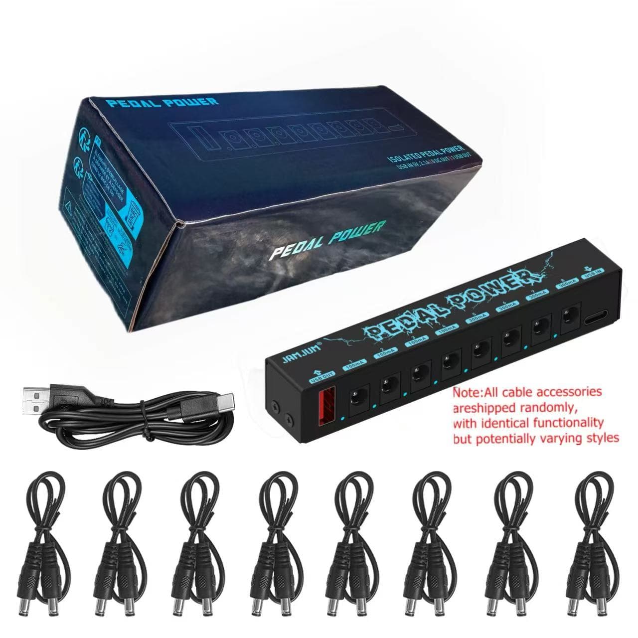 Fonte de Alimentação Portátil com Pedal de Efeito 9V 100/300mah para Guitarra e Acessórios