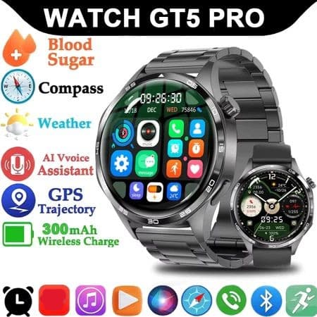 Gt5 Pro 2026 Smart Watch HD Tela Amoled Luxo Saúde Pronto Estoque