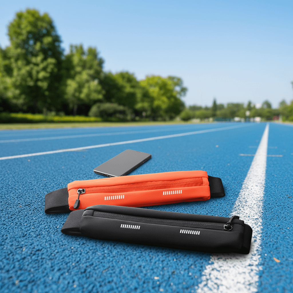 Pochete Feminina para Corrida - Pochete Impermeável para Treino com Suporte para Celular e Argola para Chave
