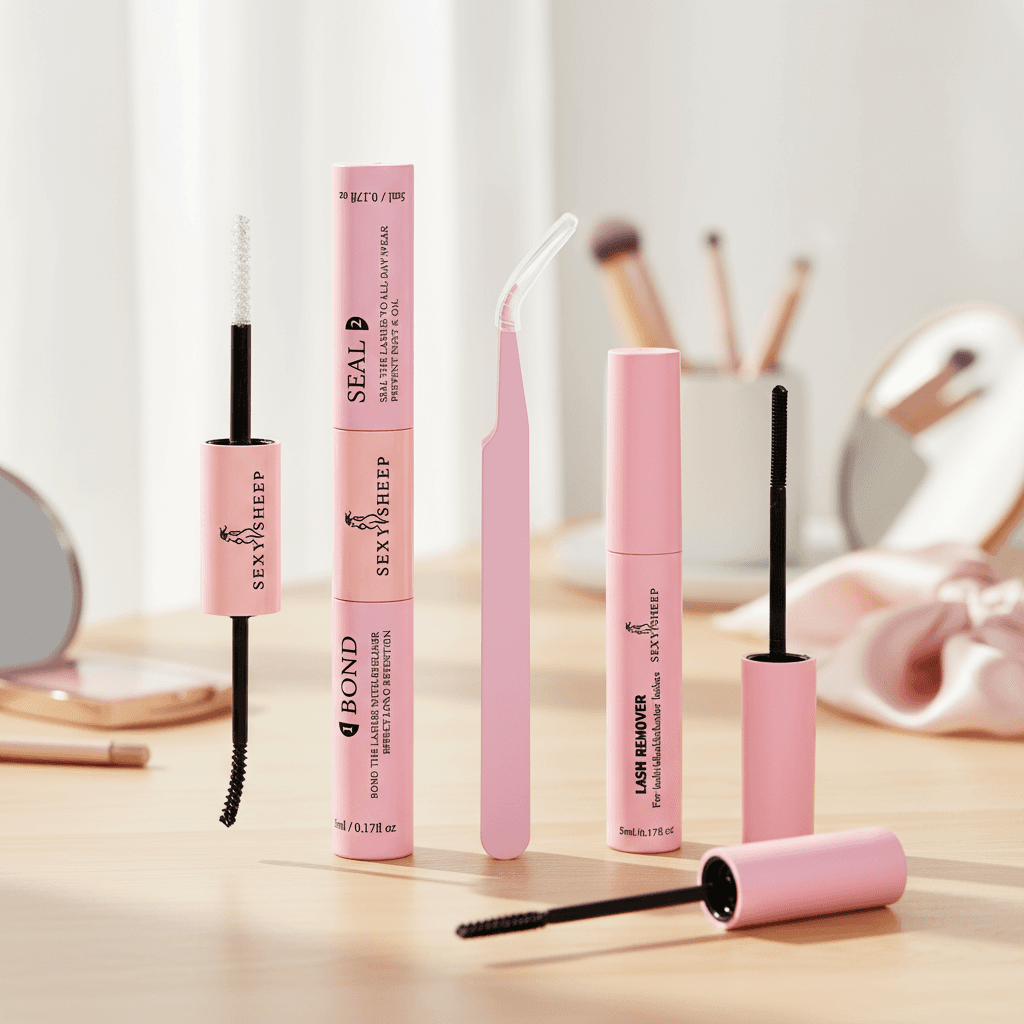 Lash Adhesivo Bond & Seal 10ml para Extensões de Cílios Extra Forte Fixação & 5ml Removedor de Cola com Pinça Conjunto