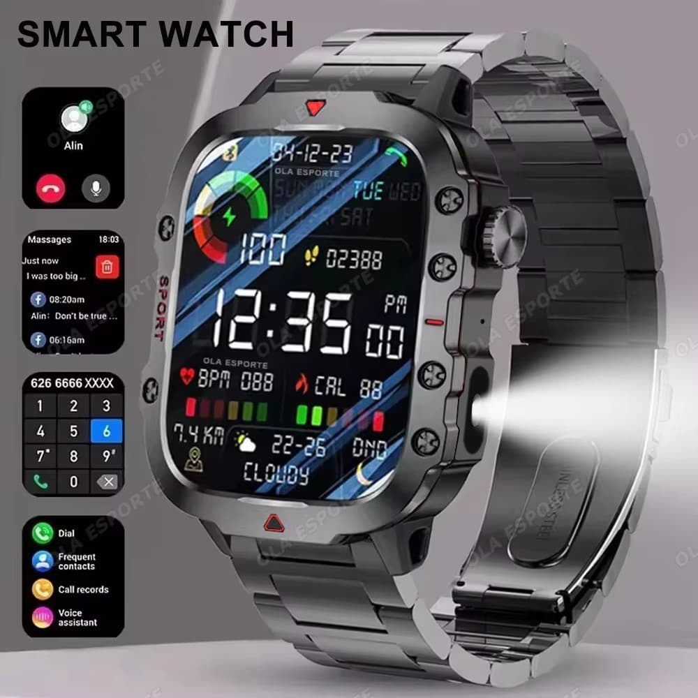 Relógio Inteligente Novo À Prova Dwaterproof Água Gps Tela Amoled Chamada Sem Fio Saúde Smartwatch De Toque Completa Esp