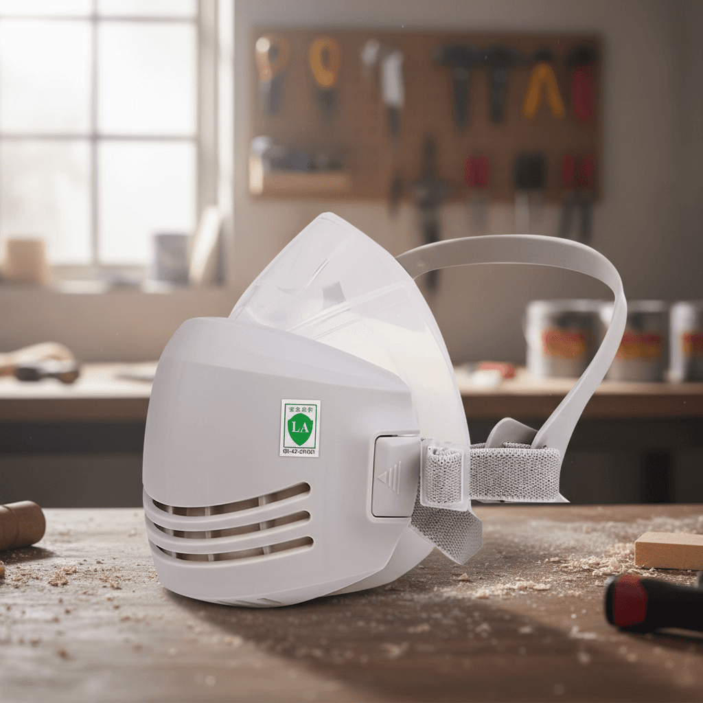 Máscara Respiratória de Silicone Macio com Filtros para Trabalhos em Madeira e Soldagem