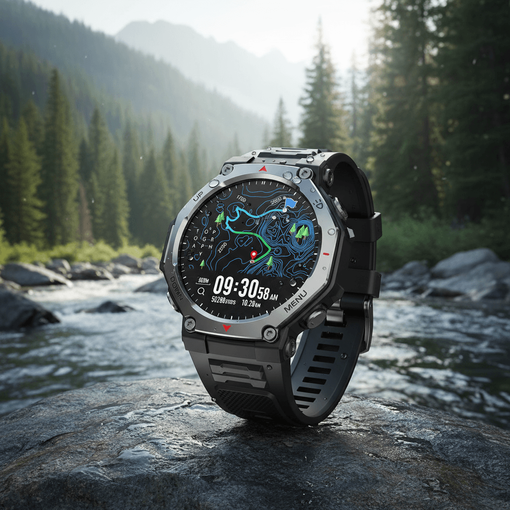 T-Rex 3 Relógio Esportivo Inteligente à Prova d'Água com Lanterna Amoled GPS para Homens e Mulheres com Mais de 100